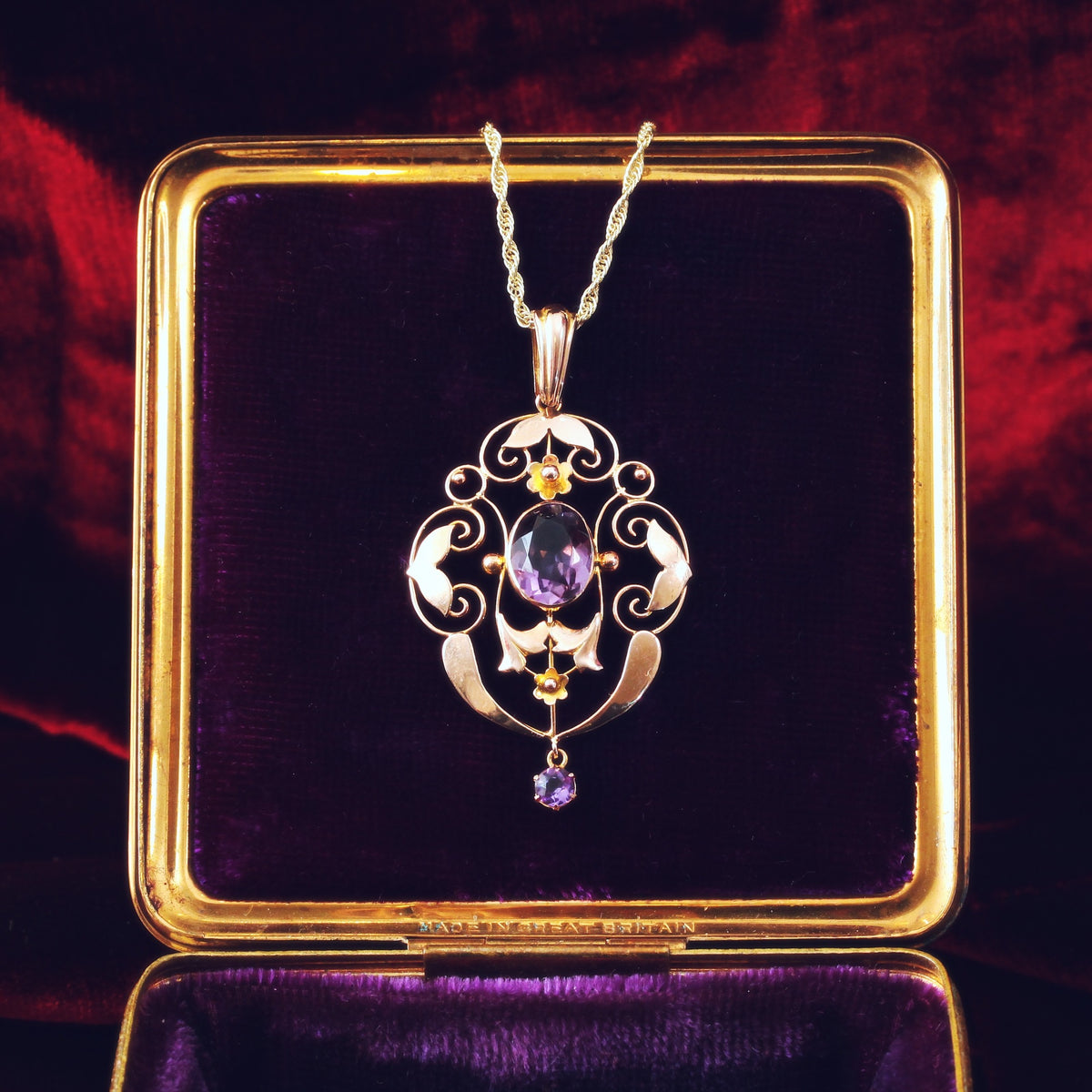 Antique Edwardian Amethyst Pendant