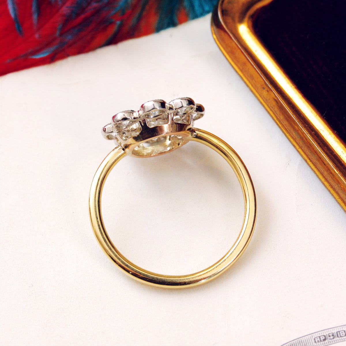 Love-liest Find; Vintage Hand Cut Diamond Halo Ring