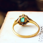 Much Sought After 1920's Emerald & Diamond Ring