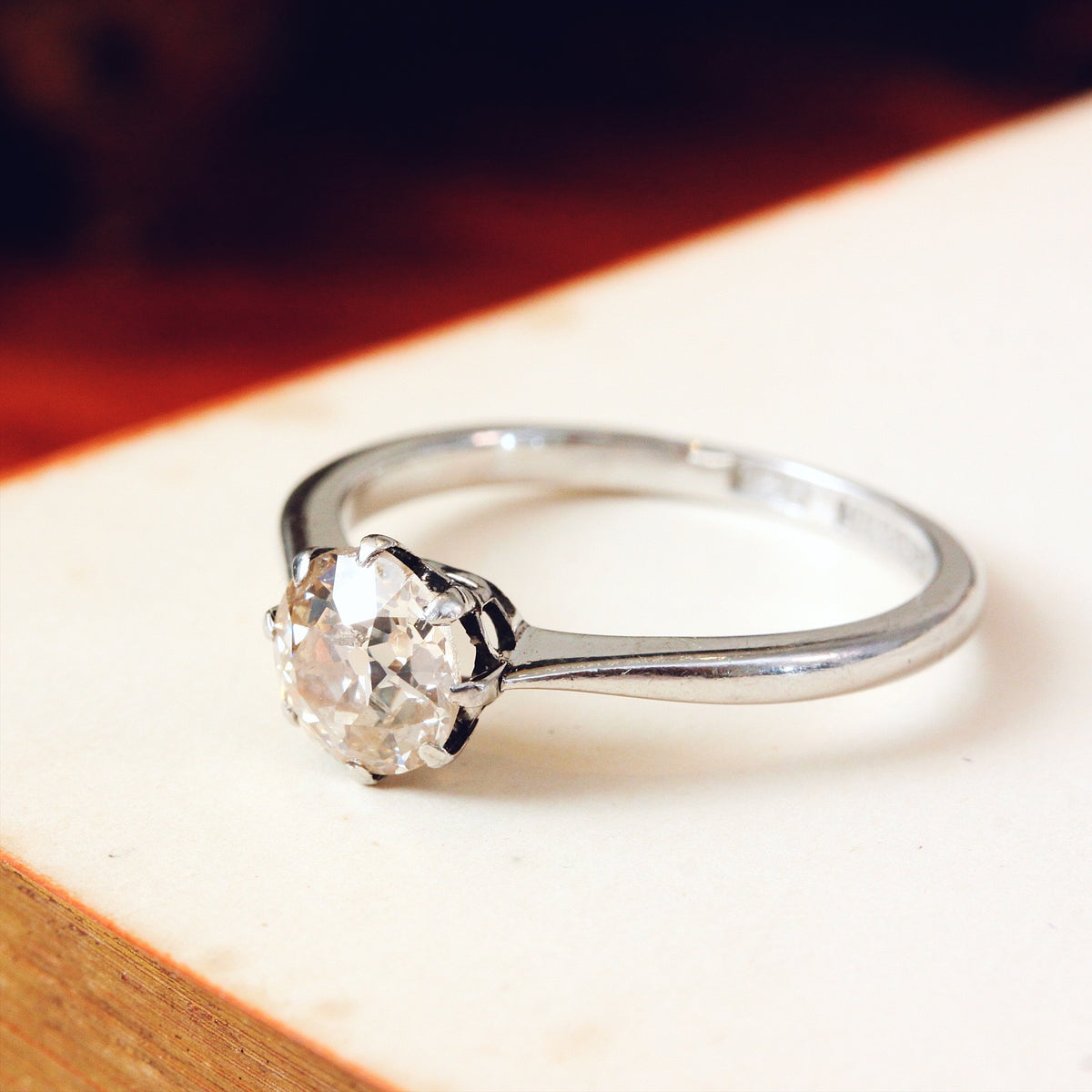 Vintage 1.22ct Old Cut Diamond Engagement Ring