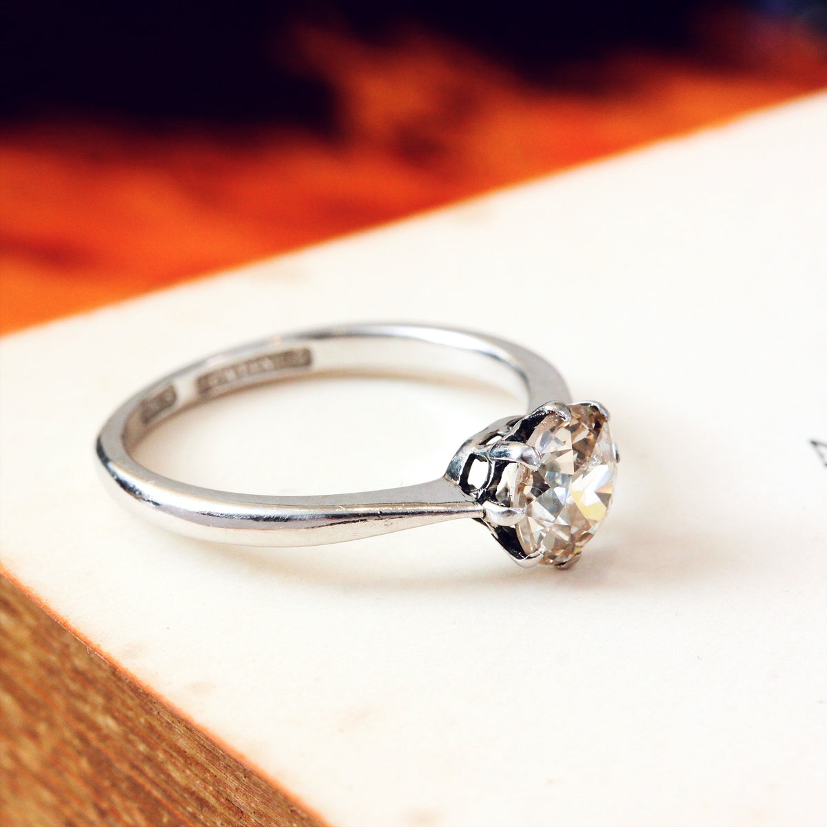 Vintage 1.22ct Old Cut Diamond Engagement Ring