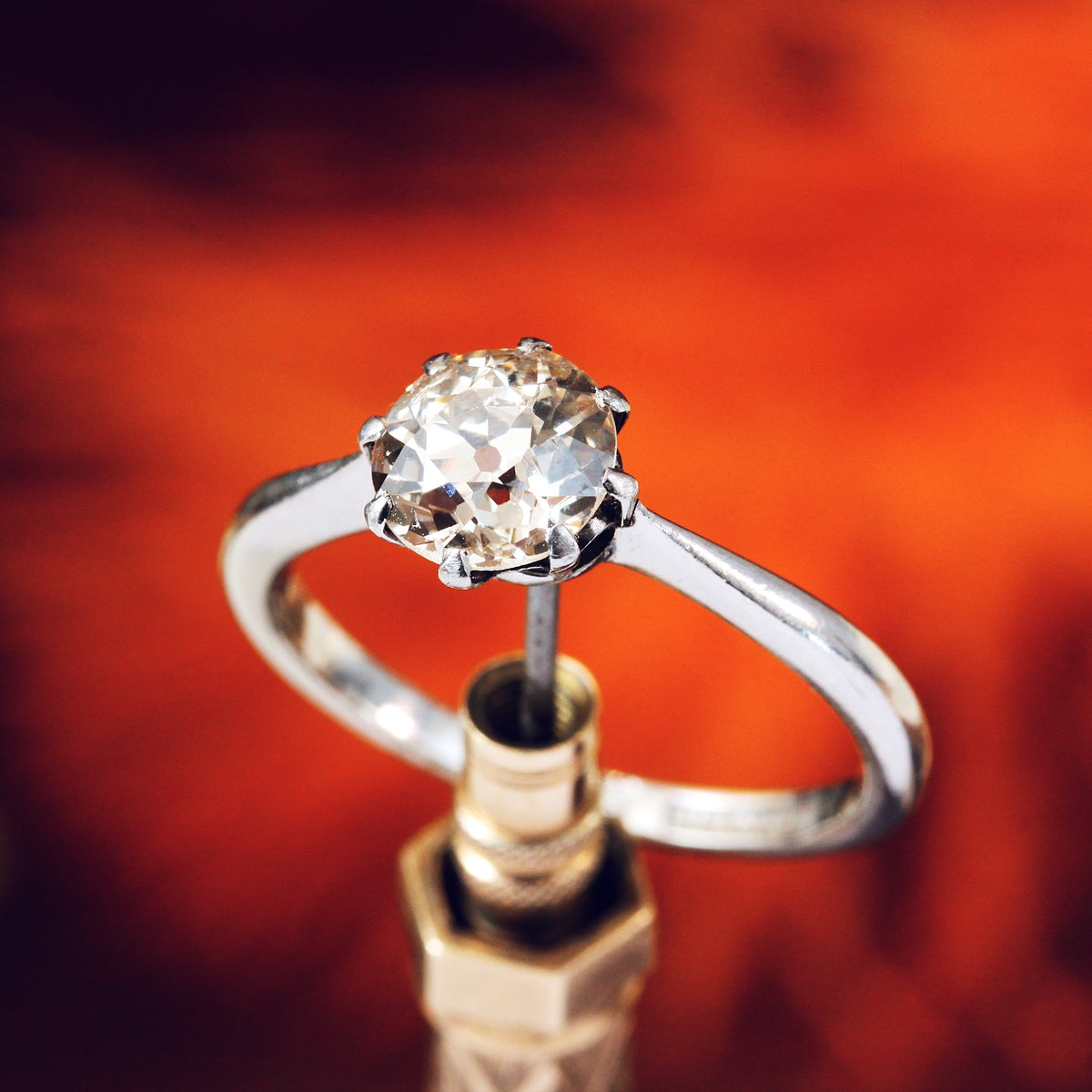 Vintage 1.19ct Old Cut Diamond Engagement Ring