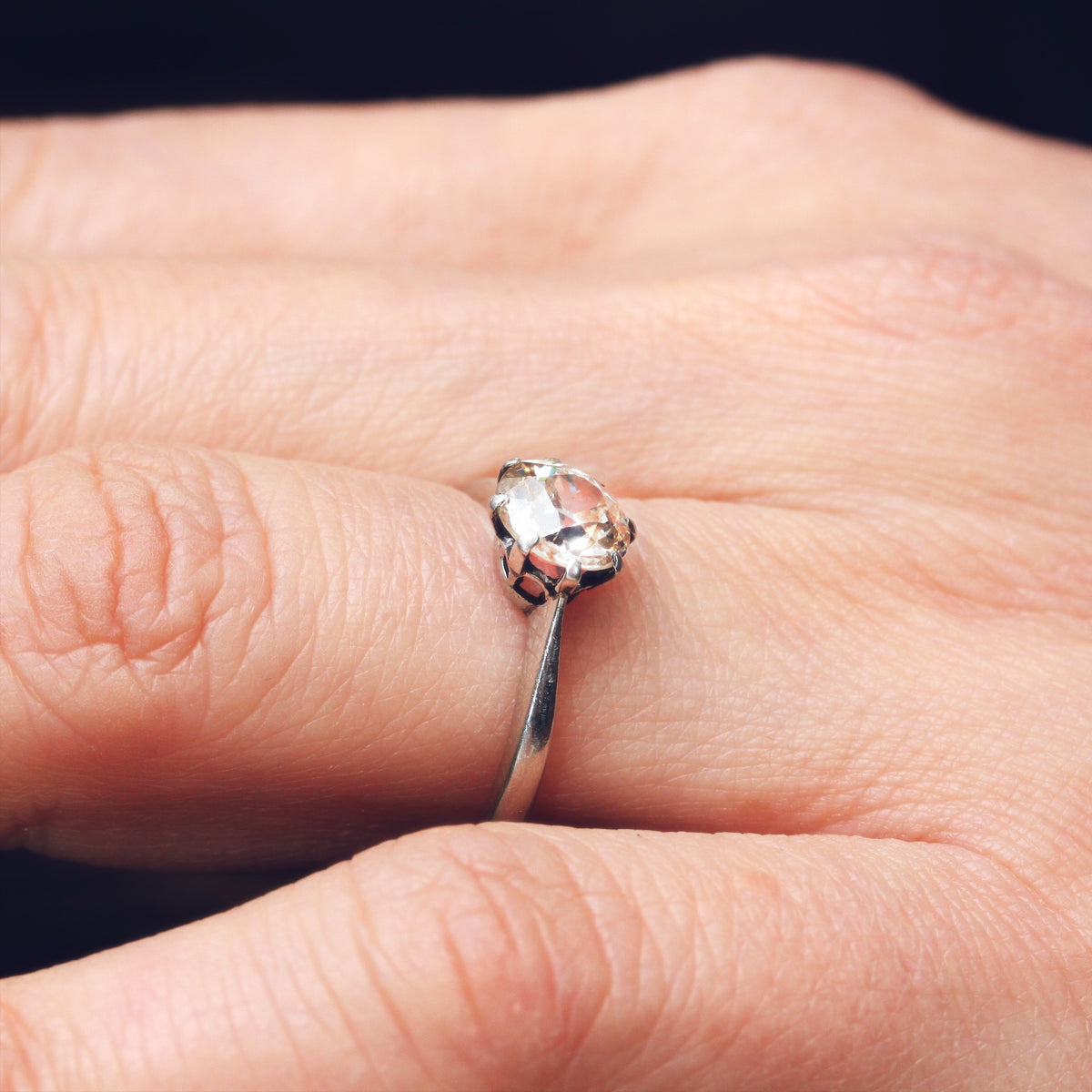 Vintage 1.22ct Old Cut Diamond Engagement Ring