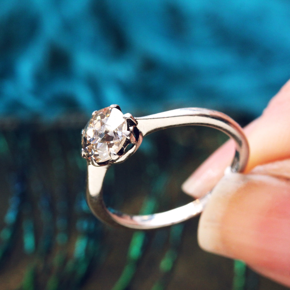 Vintage 1.19ct Old Cut Diamond Engagement Ring