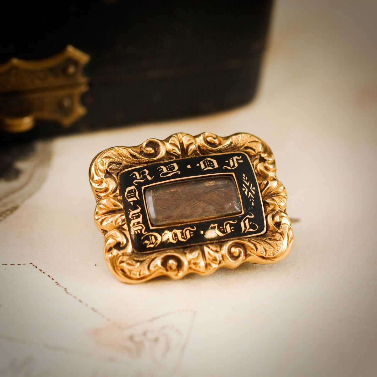 Dearly Loved Date 1828 Georgian Mourning Brooch