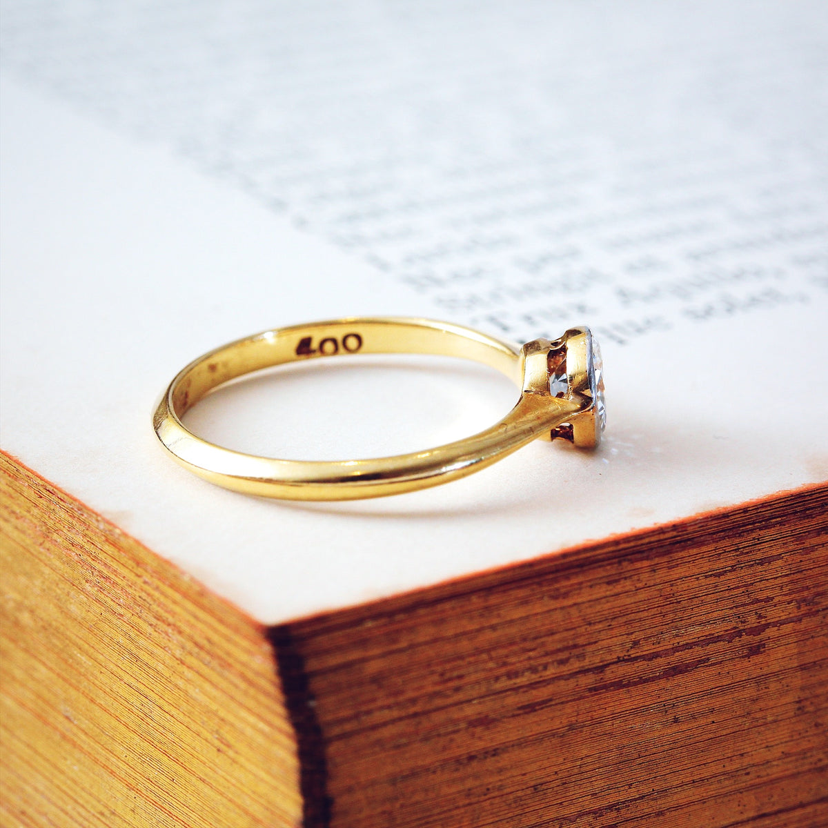 Luvliest Vintage Old European Cut Diamond Engagement Ring