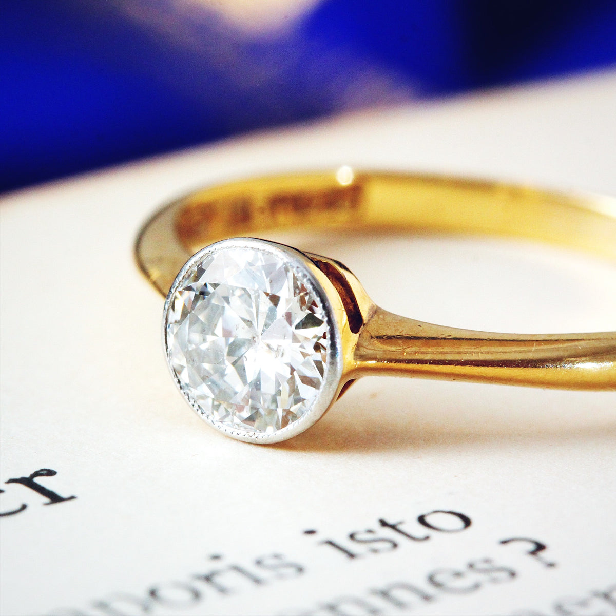 Vintage Old European Cut Diamond Engagement Ring