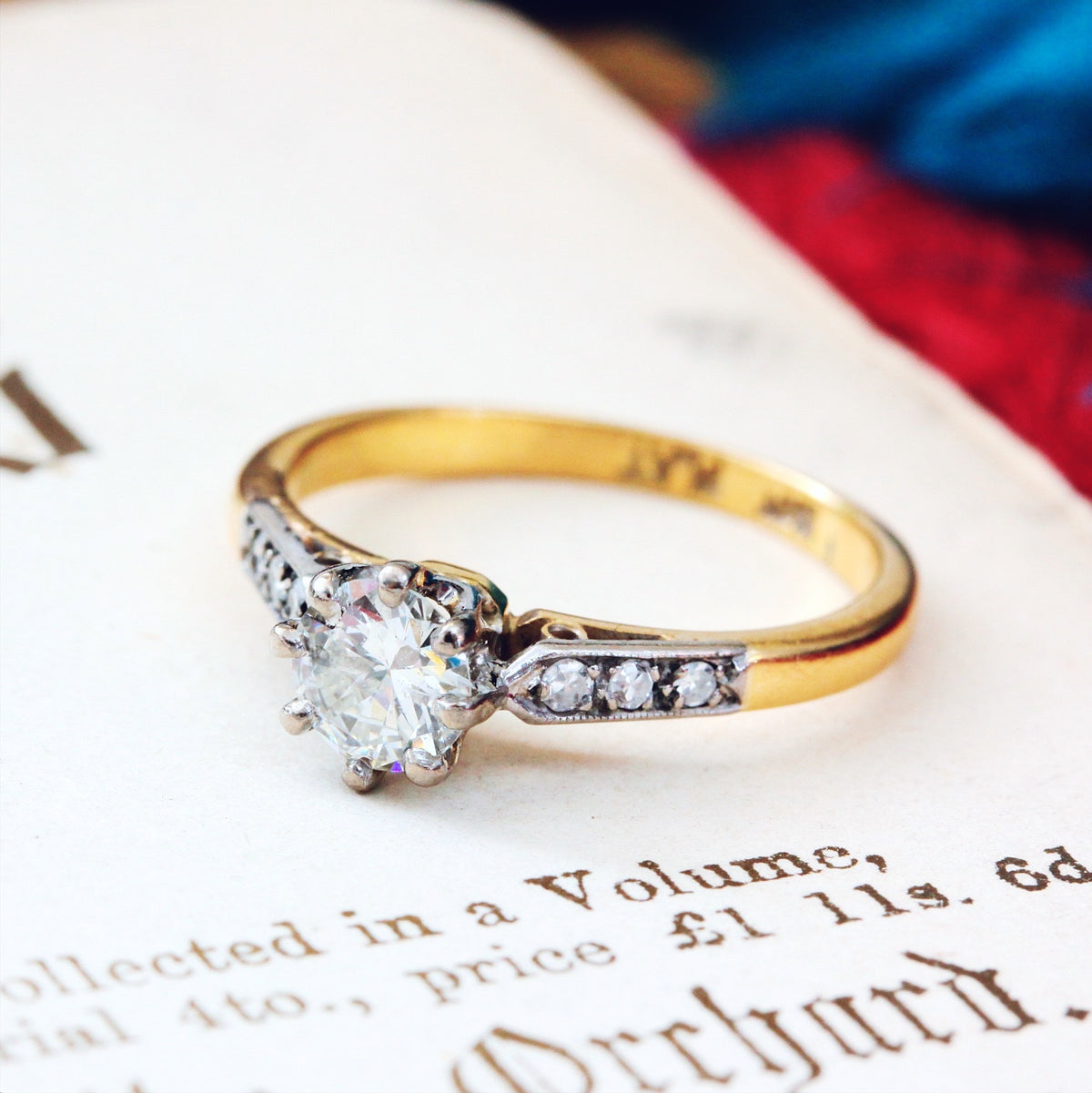 Vintage Diamond Solitaire Engagement Ring