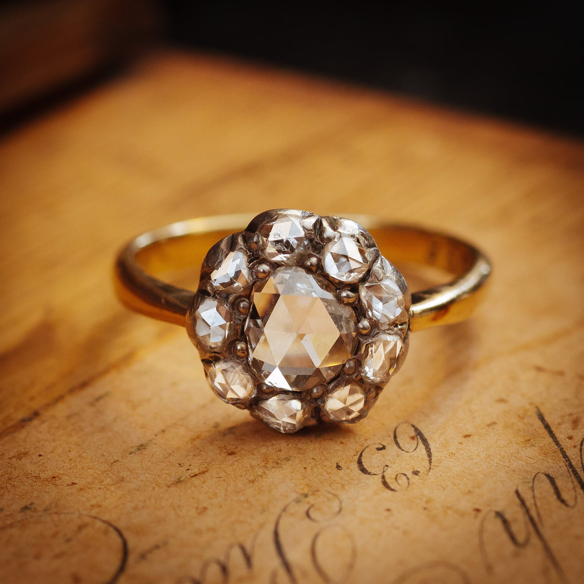 georgian rose cut diamond ring