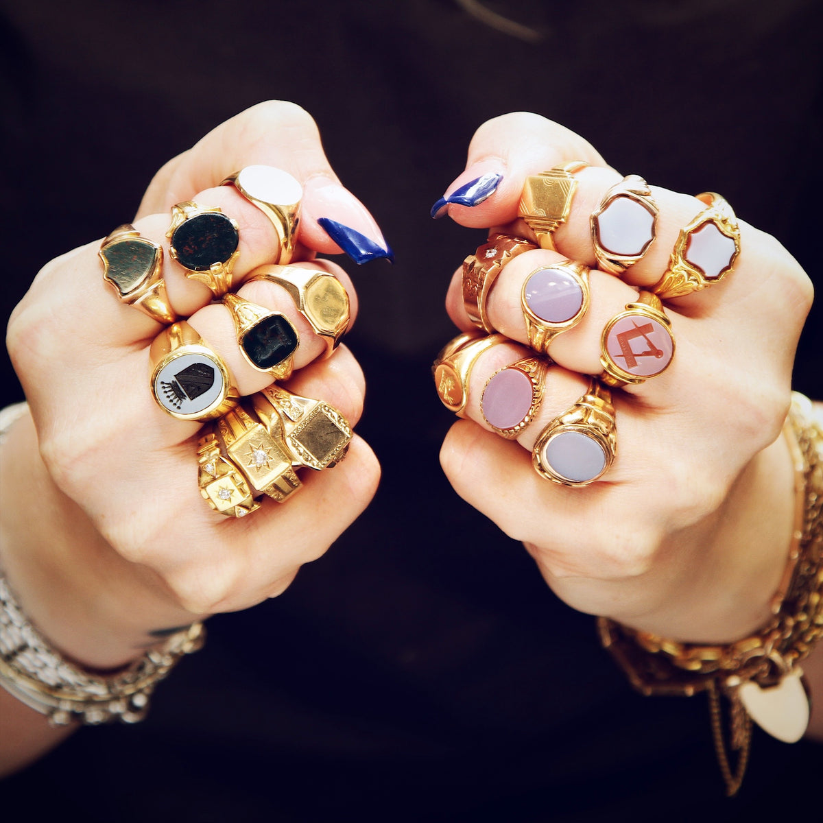 vintage antique signet rings
