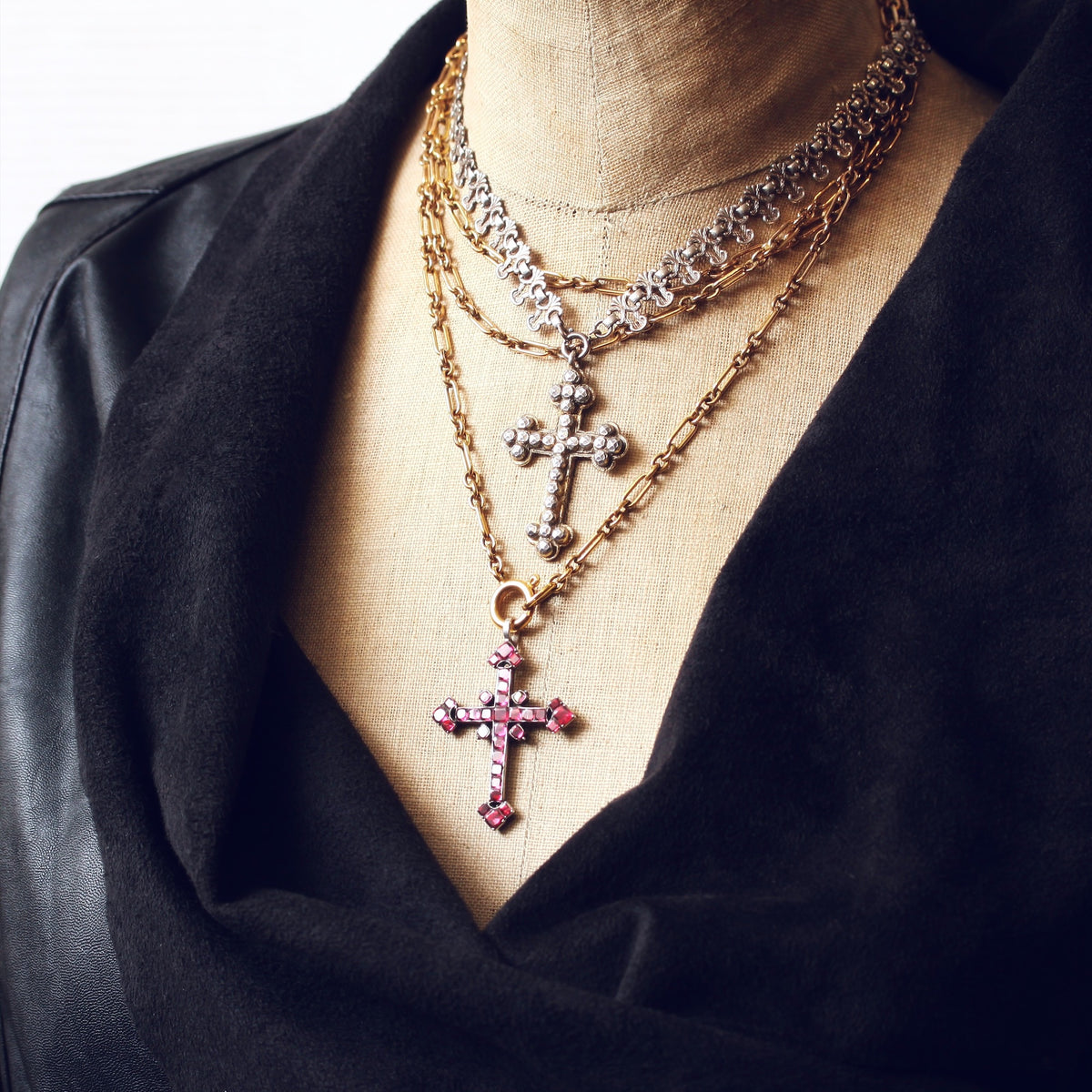 antique cross necklaces pendants