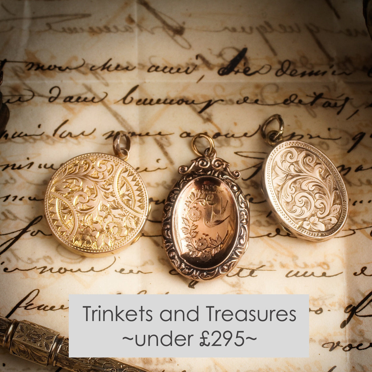 antique gold lockets