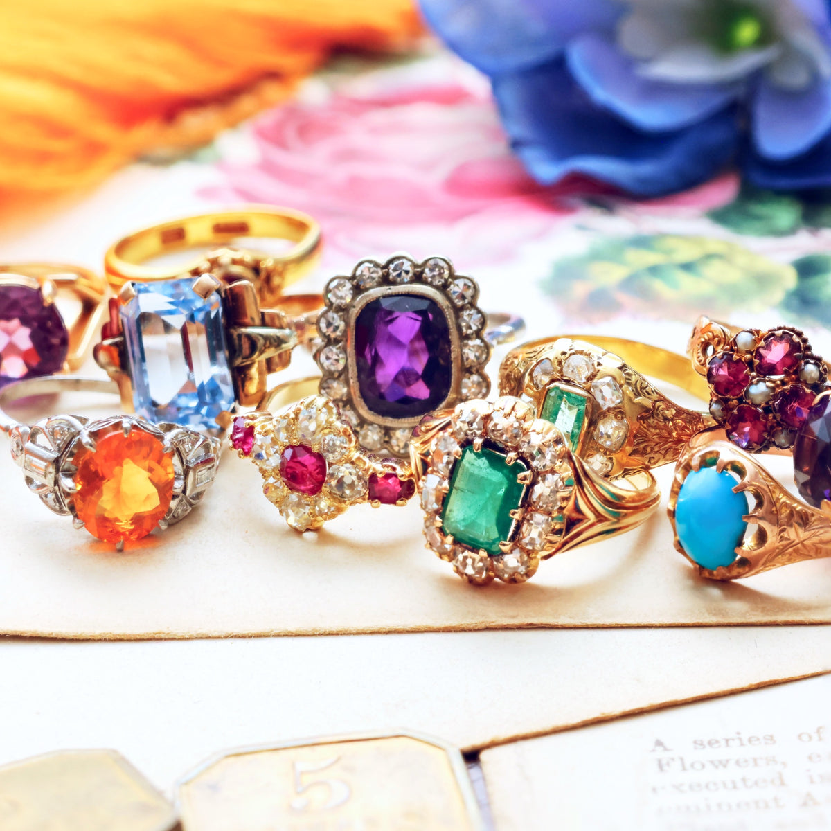 Antique and Vintage Gemstone Rings