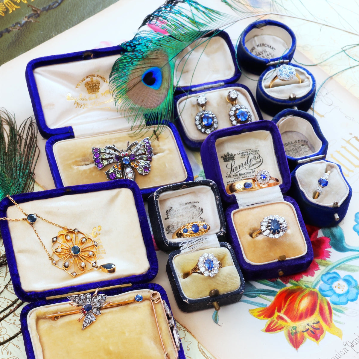 vintage antique Sapphire rings