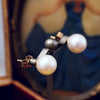 Vintage Saltwater Cultured Pearl Stud Earrings