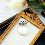 Glamorous Recycled Zircon & Platinum Dress Ring