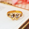 Date 1897 Starred Twin Hearts Diamond Ring