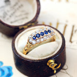 Antique Victorian Elegance Sapphire & Diamond Ring