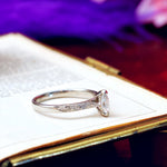 Recycled Antique Marquise Cut Diamond Engagement Ring