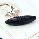 Victorian Whitby Jet Bar Brooch