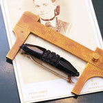 Hand Carved Victorian Whitby Jet Bar Brooch