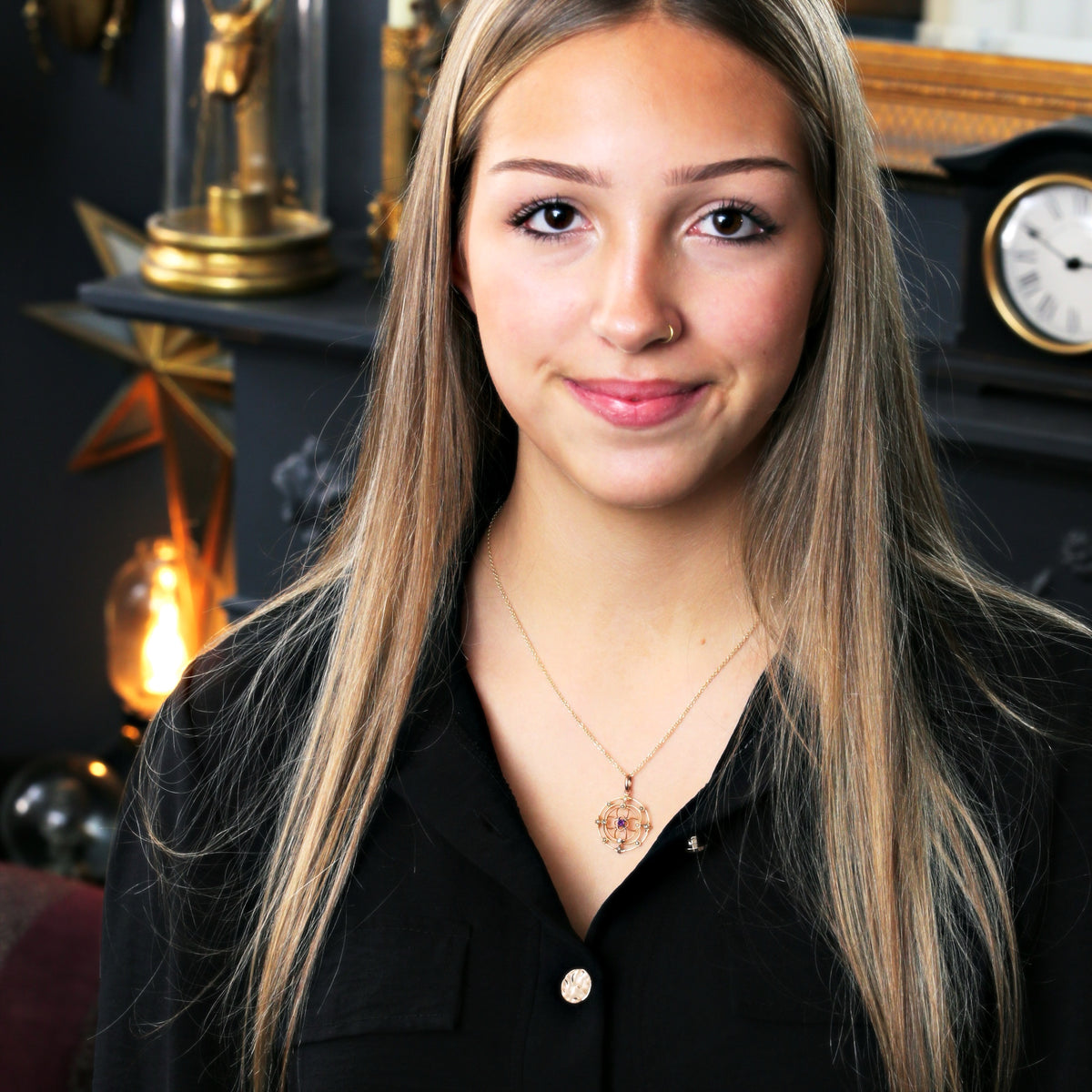 Lacily Lovely Arts & Crafts Amethyst Pendant