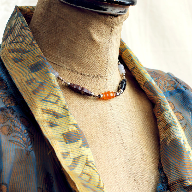 Antique Victorian Scottish Agate Necklace