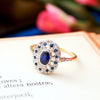 Original Antique Sapphire & Diamond Lacework Cluster Ring