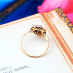 Original Antique Sapphire & Diamond Lacework Cluster Ring