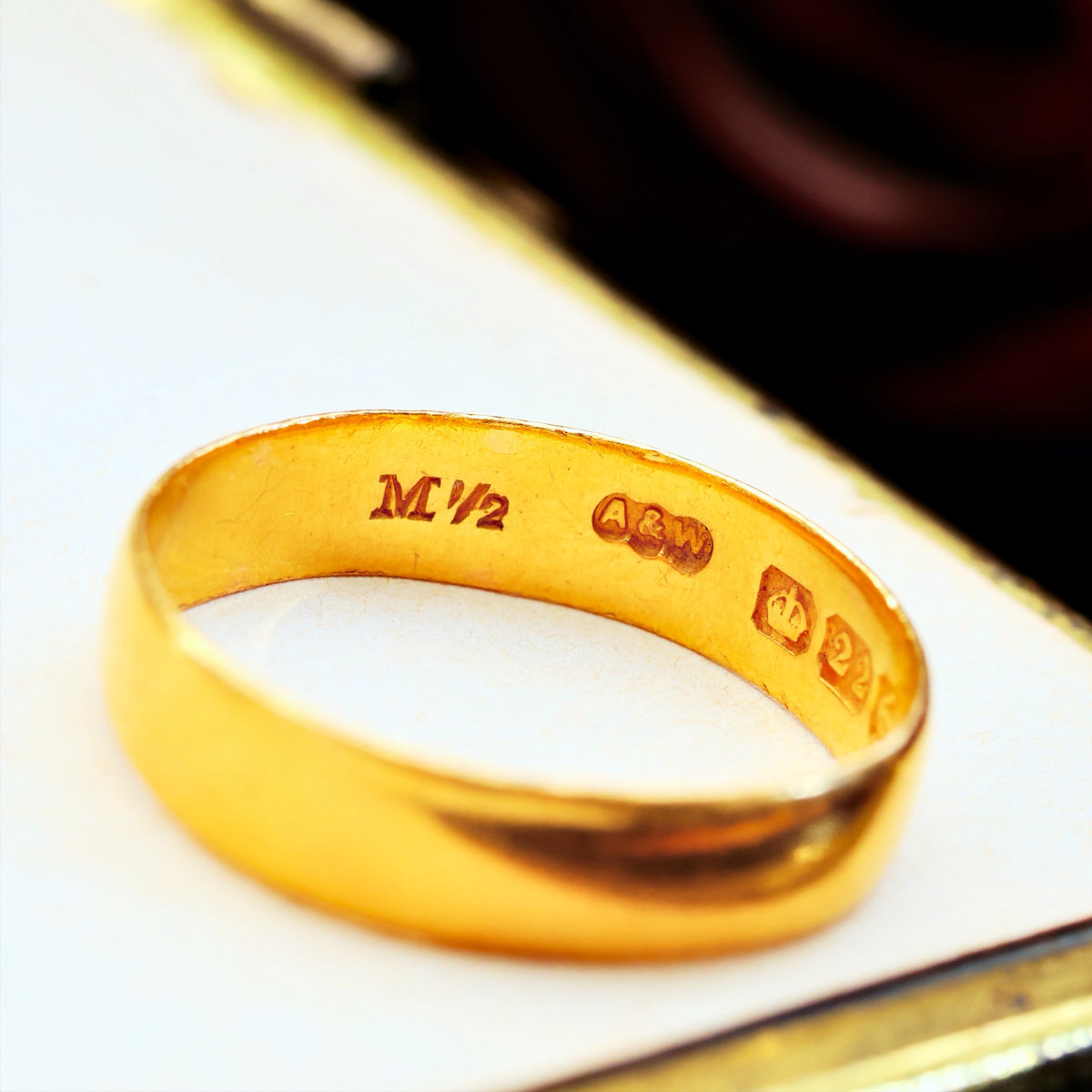 Antique Date 1912 22ct Gold Wedding Ring