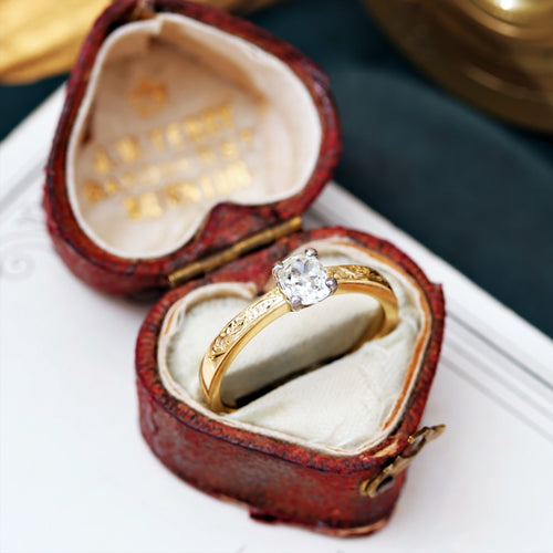 Antique Cushion-Cut Diamond Engagement Ring