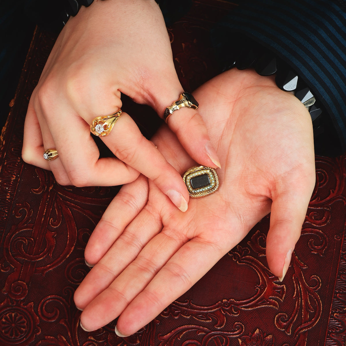 Antique Georgian Ouroboros Mourning Brooch