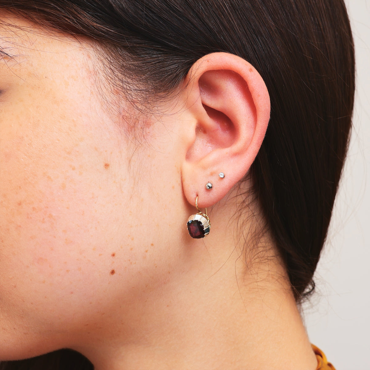 Antique Georgianesque Garnet Earrings
