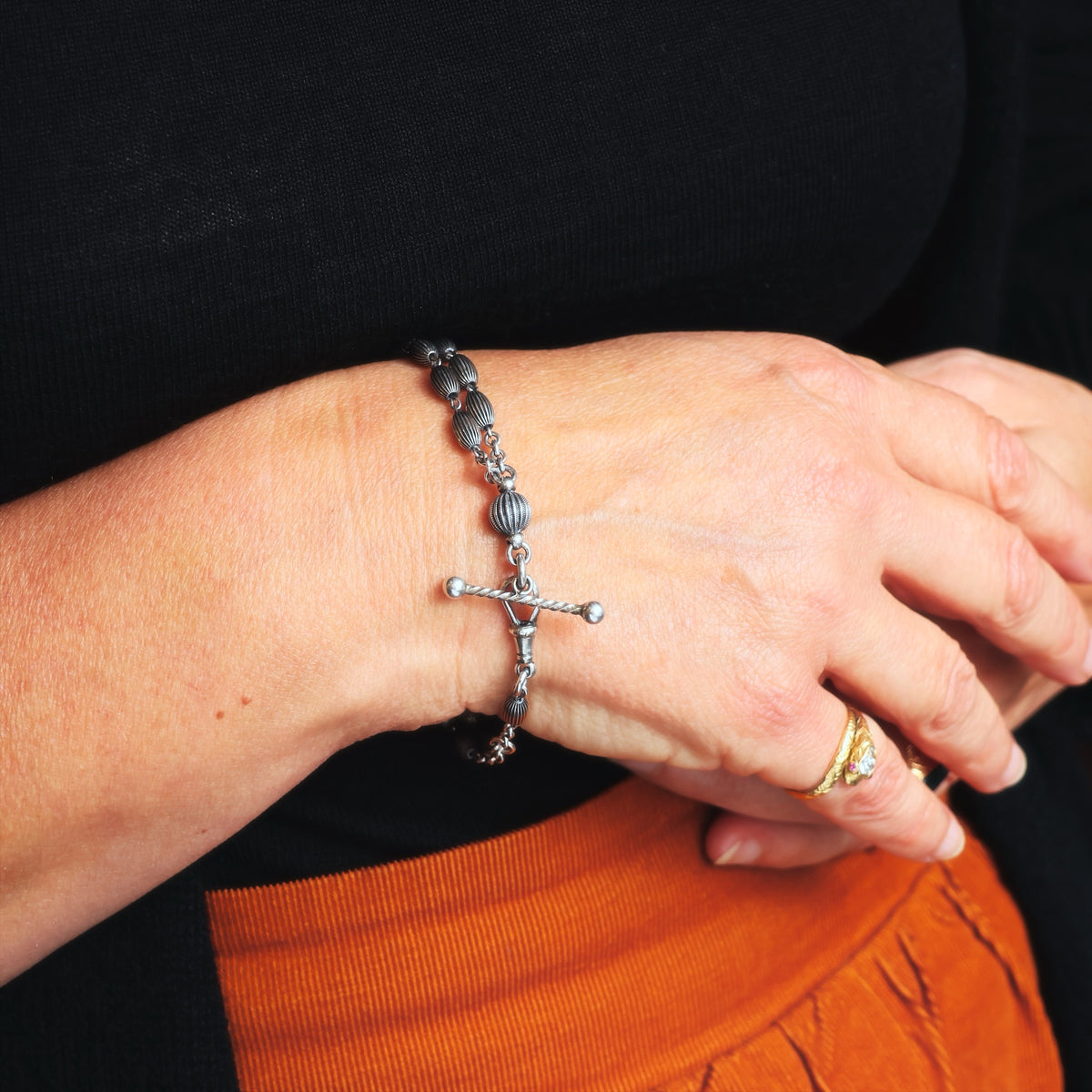Antique Date 1897 Silver 'Albertina' Bracelet