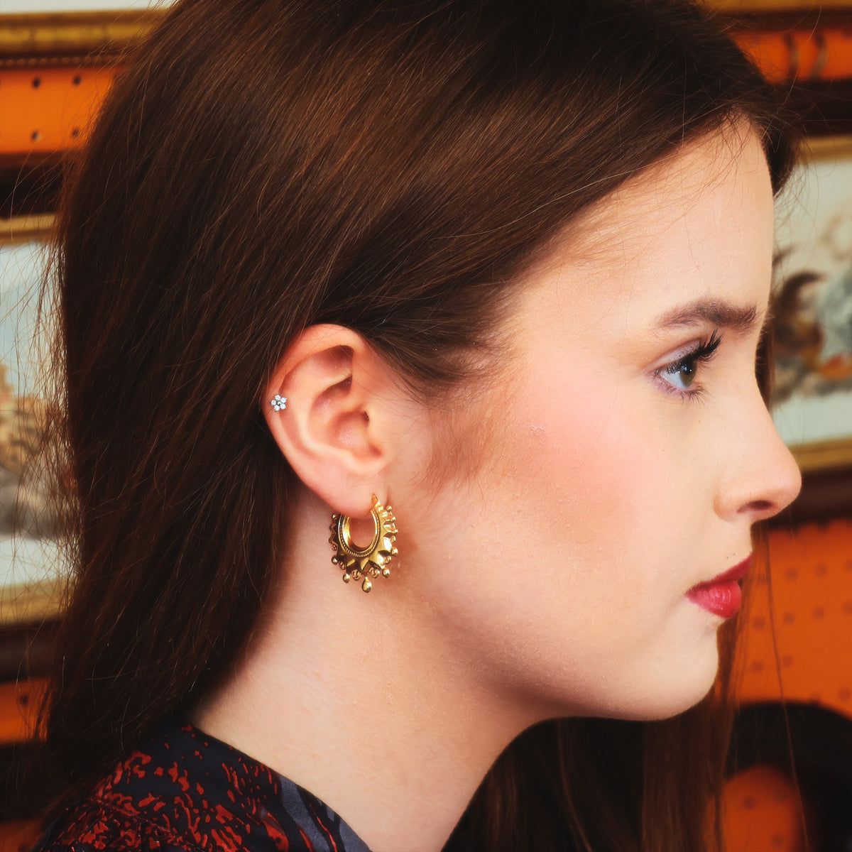 Vintage 9ct Gold Creole Earrings