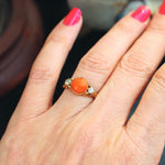 Antique Archaeological Revival Coral Ring