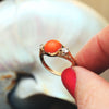 Antique Archaeological Revival Coral Ring