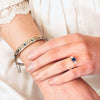 Antique Edwardian Sapphire & Diamond Bangle Bracelet