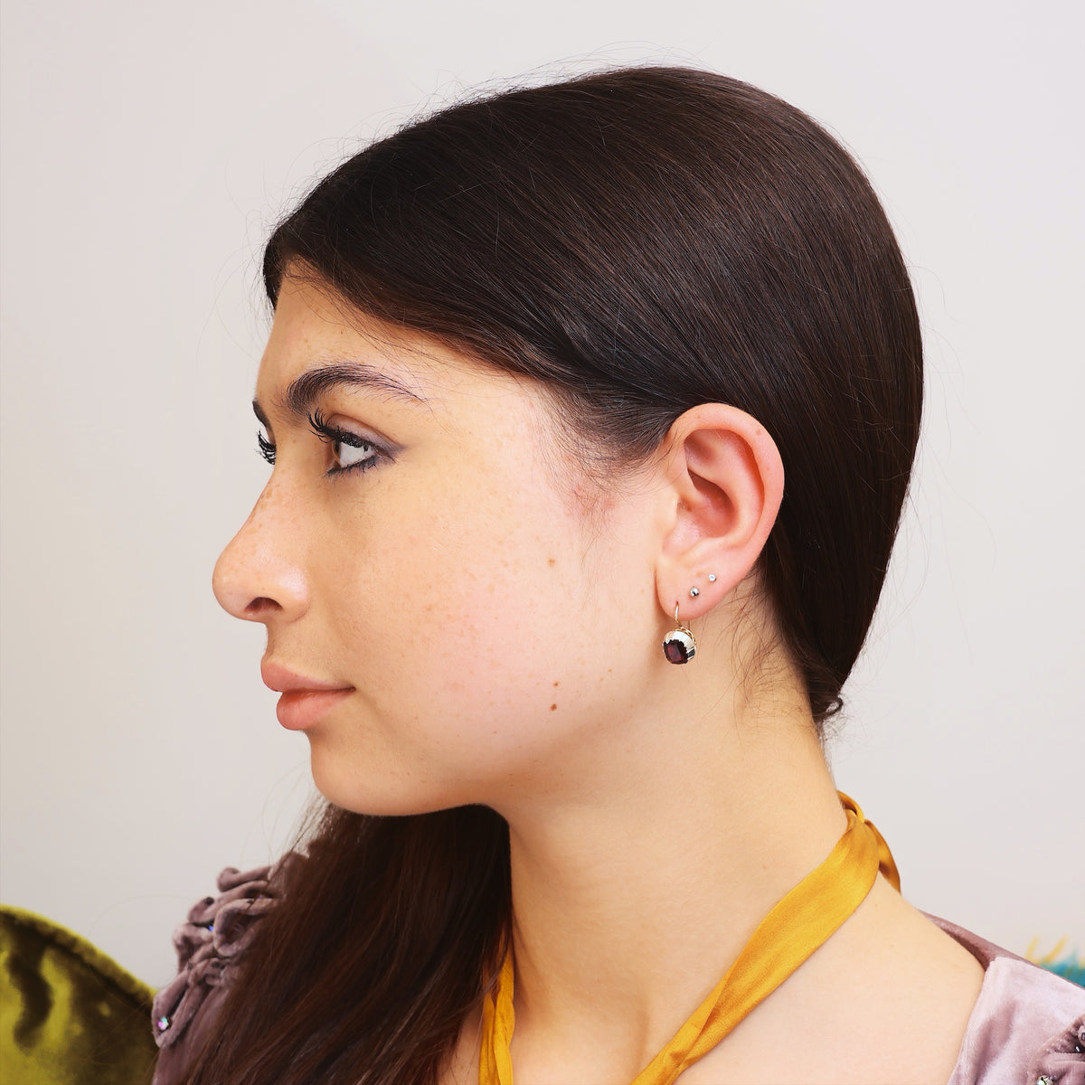 Antique Georgianesque Garnet Earrings