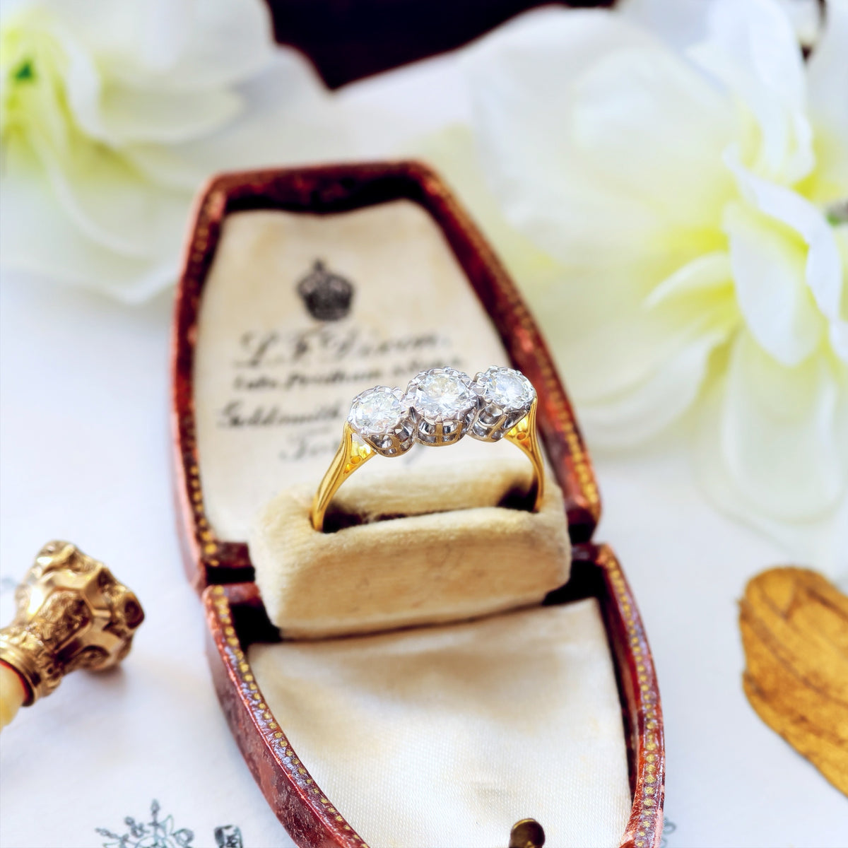 Much Desired Vintage Trilogy Diamond Engagement Ring