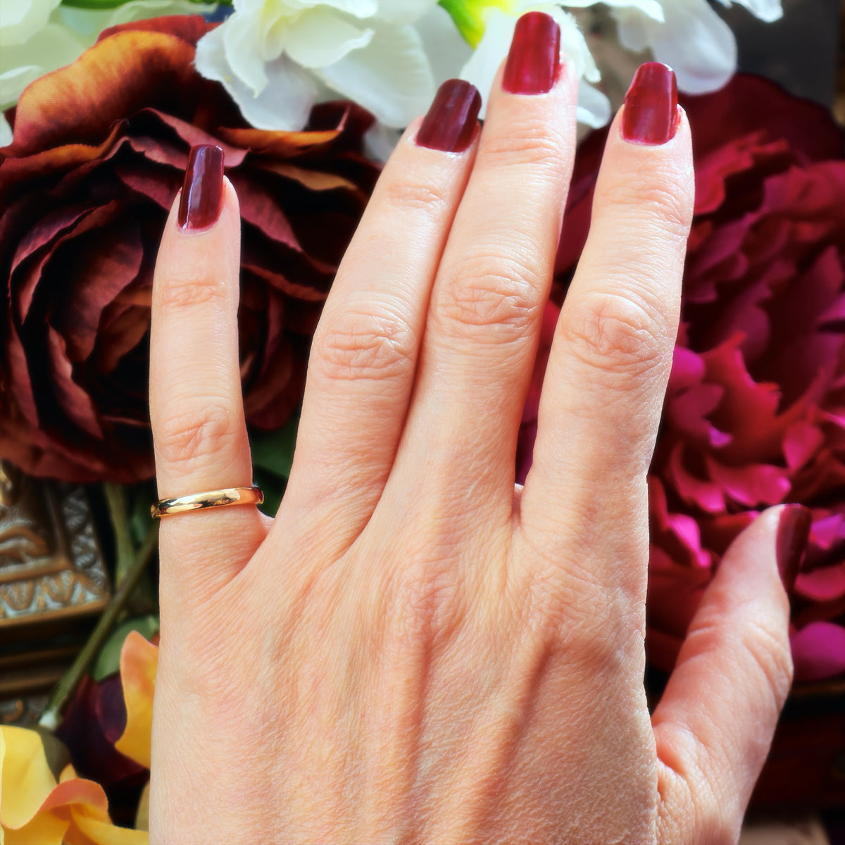 Vintage Date 1945 9ct Gold Utility Wedding Band