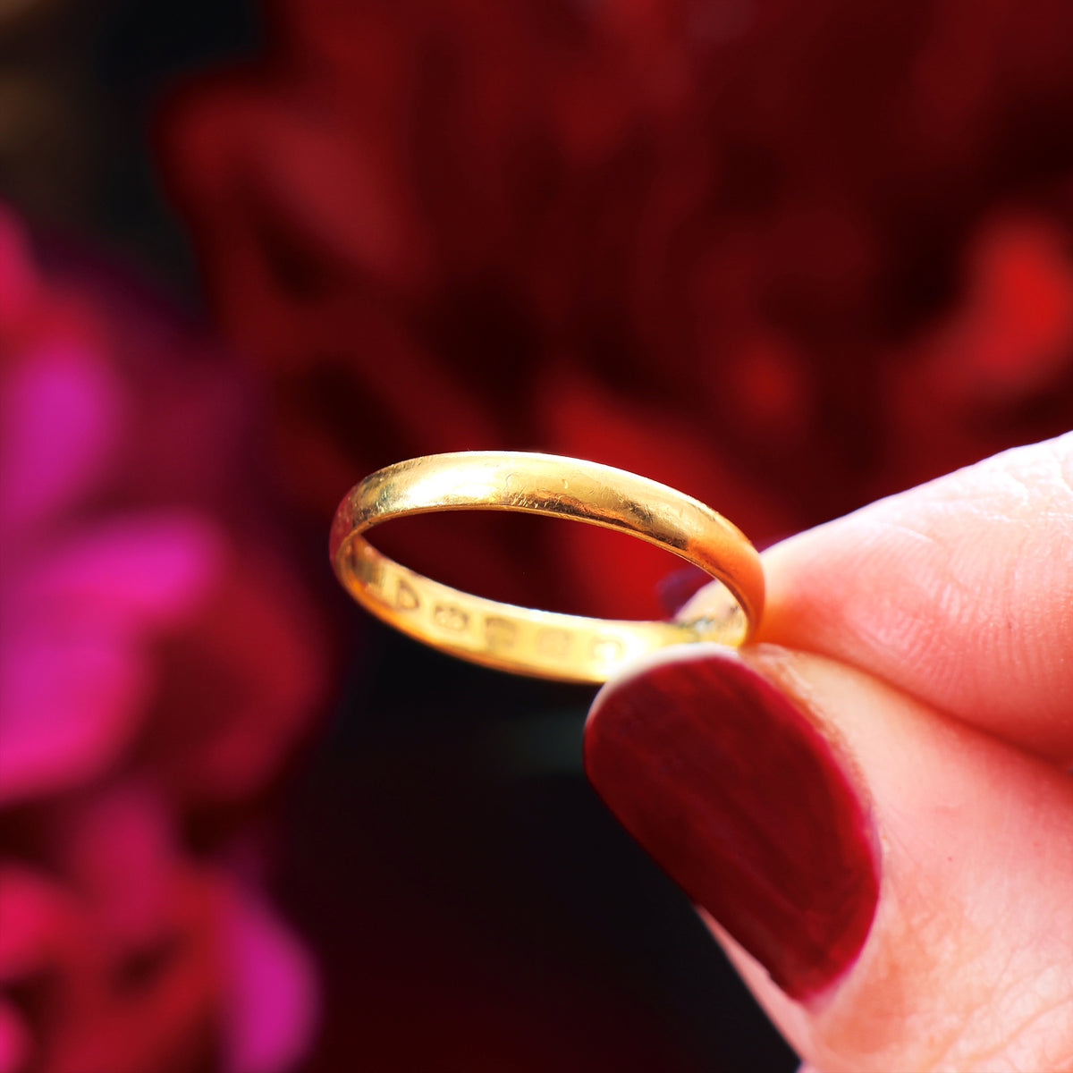 Scarce Date 1868 Victorian 22ct Gold Wedding Ring