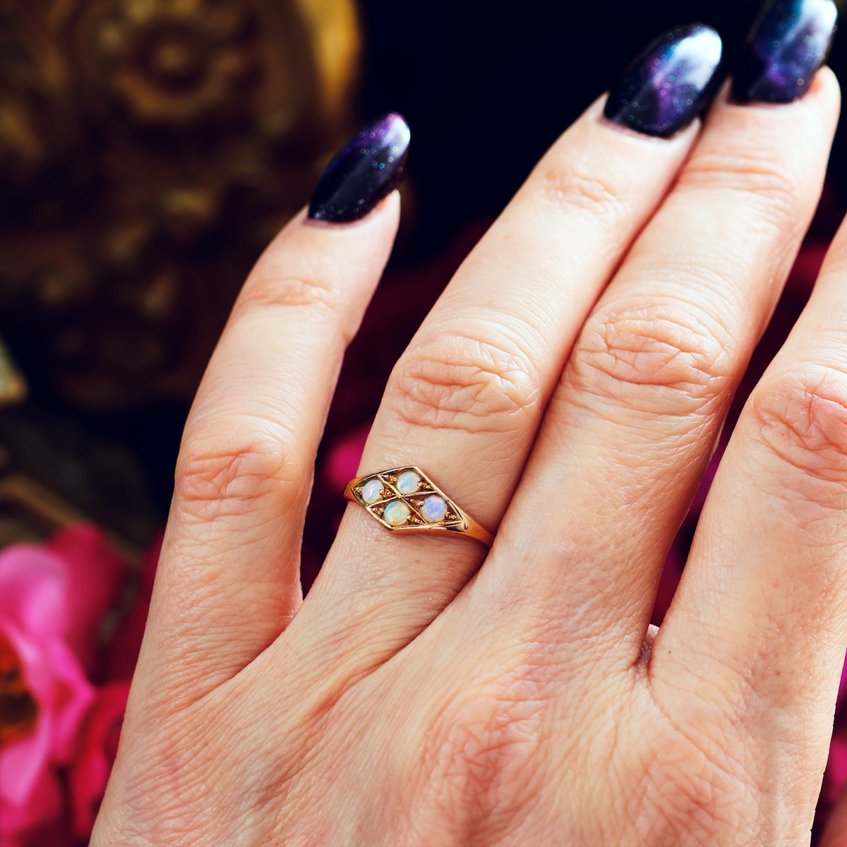 Dreamtime Antique Date 1870 Opal Ring