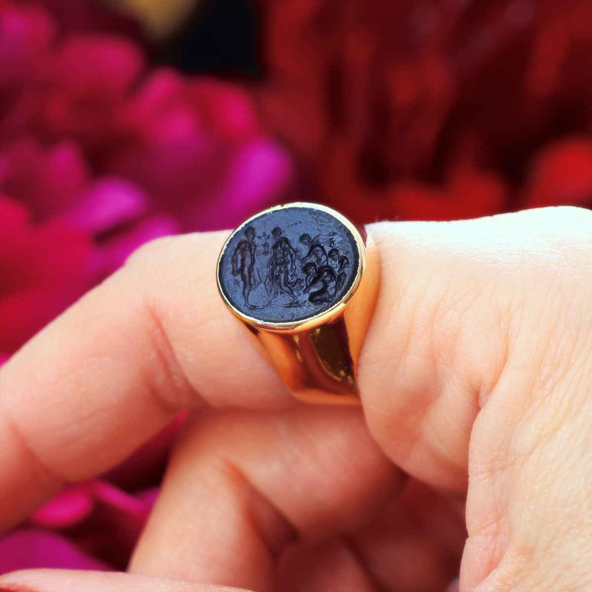 Vintage Recycled Romanesque Intaglio Ring