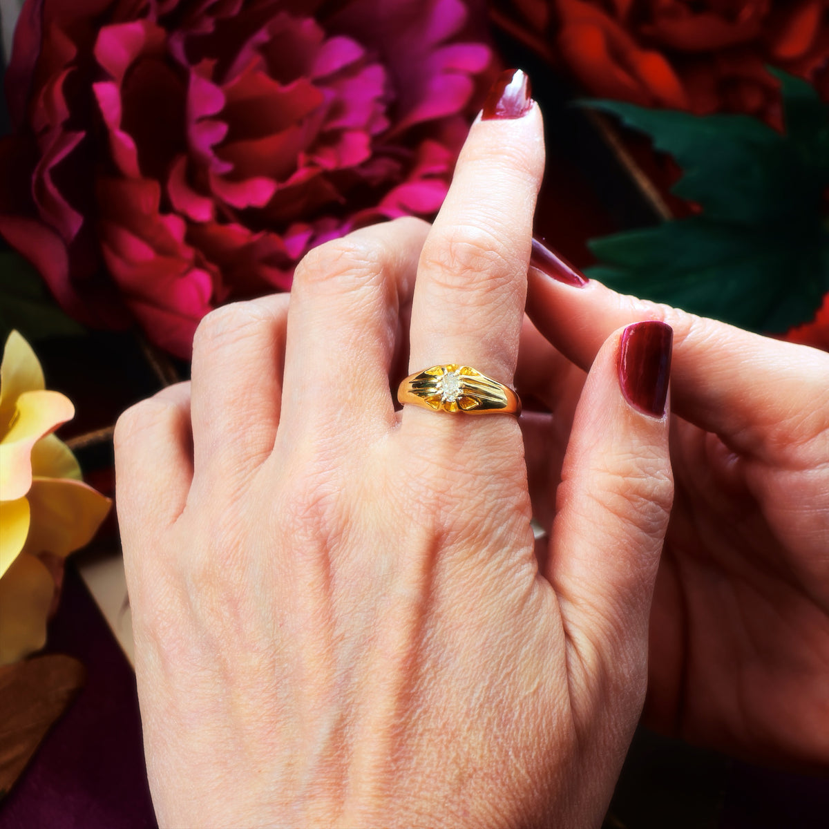 Gents Date 1929 Old Mine Cut Diamond Ring