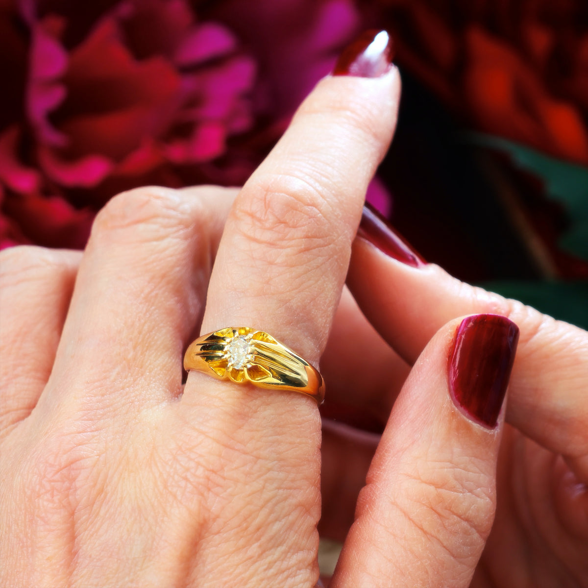 Gents Date 1929 Old Mine Cut Diamond Ring