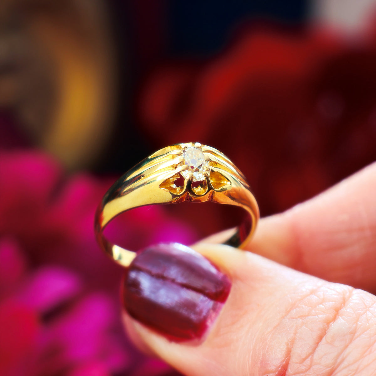 Gents Date 1929 Old Mine Cut Diamond Ring