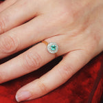 Vintage Emerald & Diamond Florette Ring