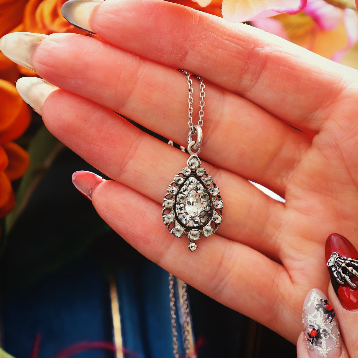 Antique Silver Minas Novas Rock Crystal Pendant