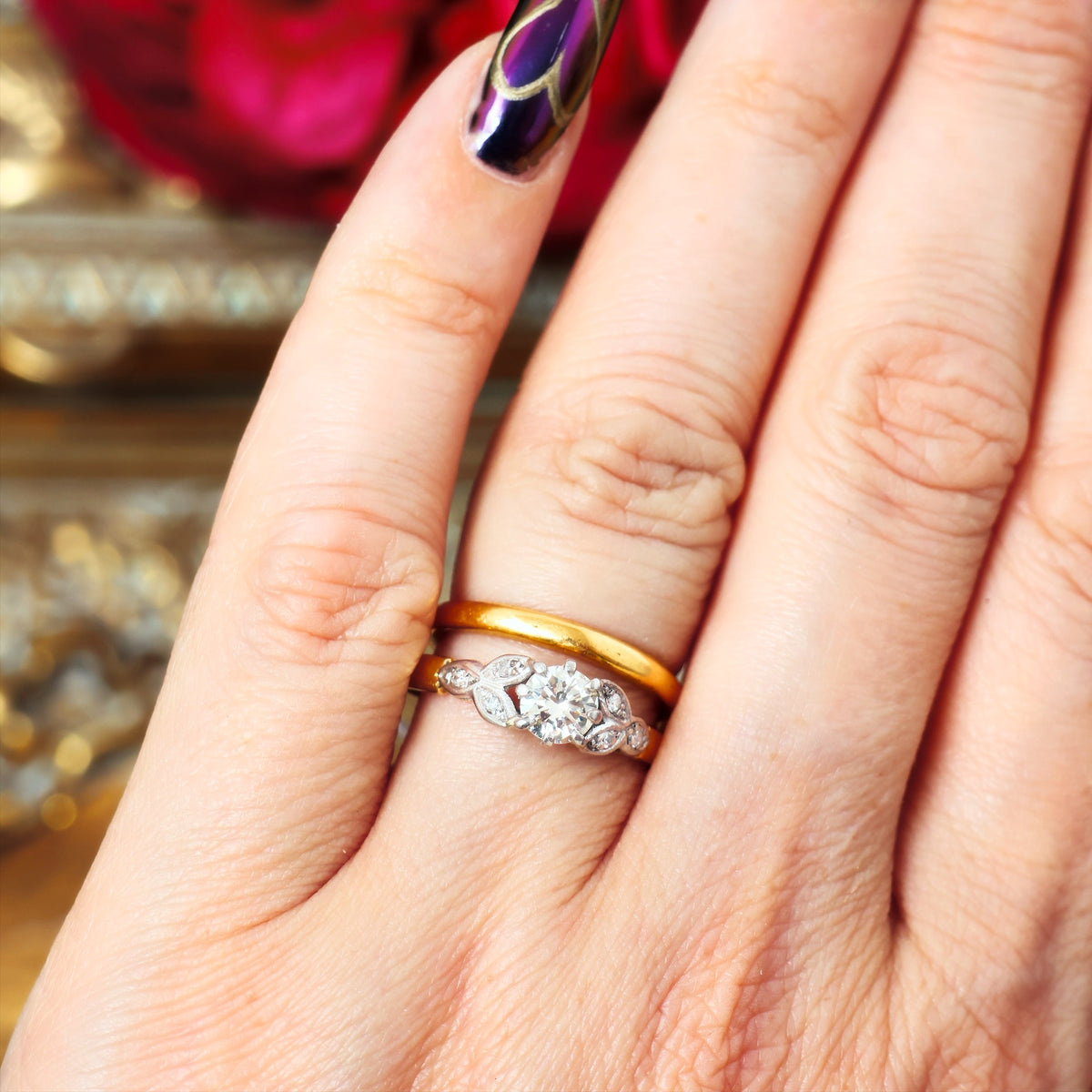 Vintage 1950's 0.60ct Diamond Solitaire Engagement Ring